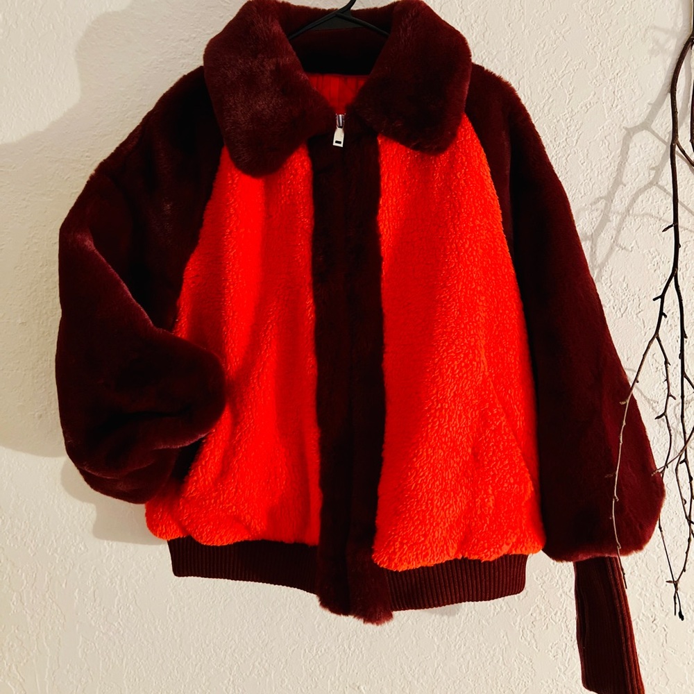 UGG Burgundy/Orange Multicolor Jacket